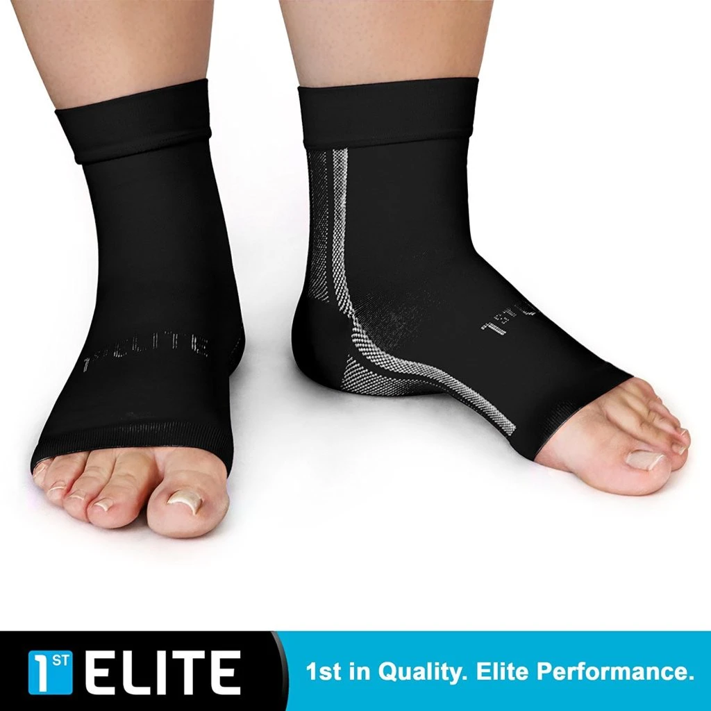 1ST ELITE X-Sleeve Black Compression Socks
