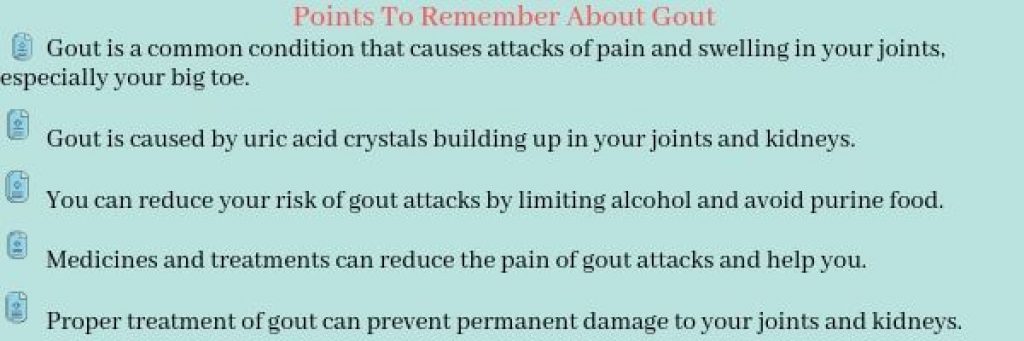 food to get rid of gout